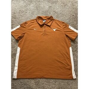 Men's Nike Dri Fit NCAA Texas Longhorns Short Sleeve Athletic Polo - XL